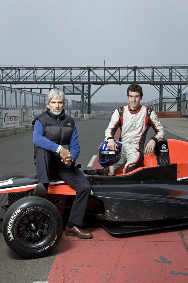 Ex Formula One World Champion Damon Hill, and racing driving son Josh.