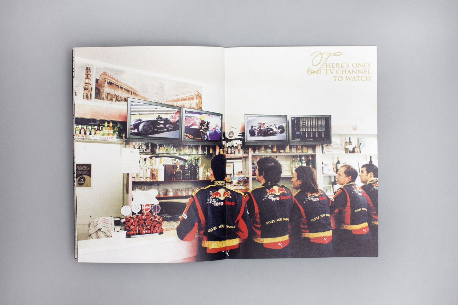 Press pack for the Scuderia Toro Rosso Formula One team, shot around the team's home town of Faenza, Italy. Produced with Realise Creative, London.