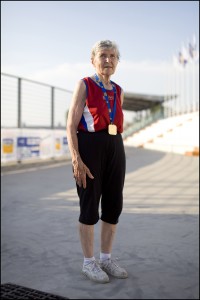Nina Naumenko age 87, 10,000m, and other members of the 80+ Russian team