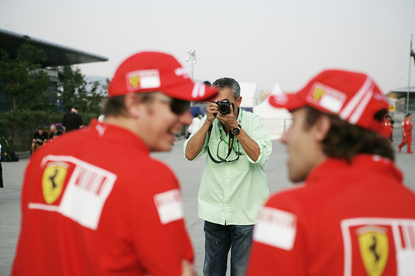 Somewhere in the world, someone has a great photo of me, taking a photo of the back of Kimi Räikkönen's head