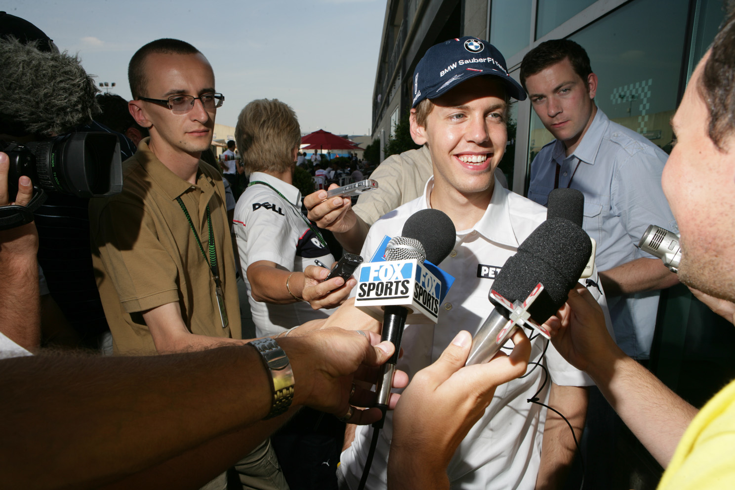 1st day for the new boy, a fresh faced Sebastian Vettel at the 2007 USA Grand Prix