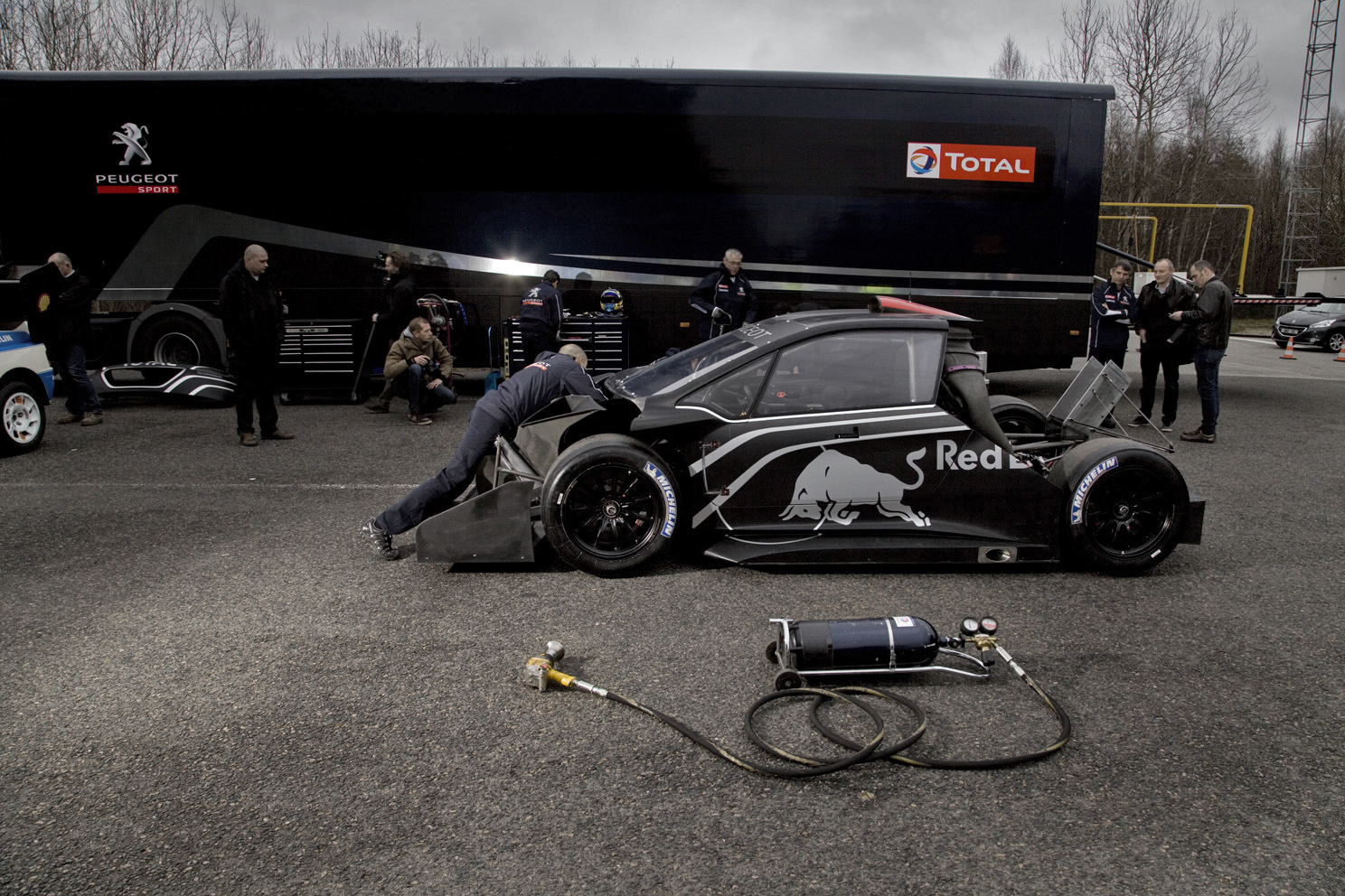 Sebastien Loeb's record breaking Red Bull, Peugeot 208, Pikes Peak racing car