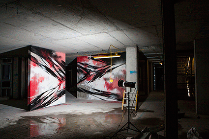 Artist O.Two / Fade to Gloss. Part of the Hidden Art Project, the New Clapham with Realise Creative London.