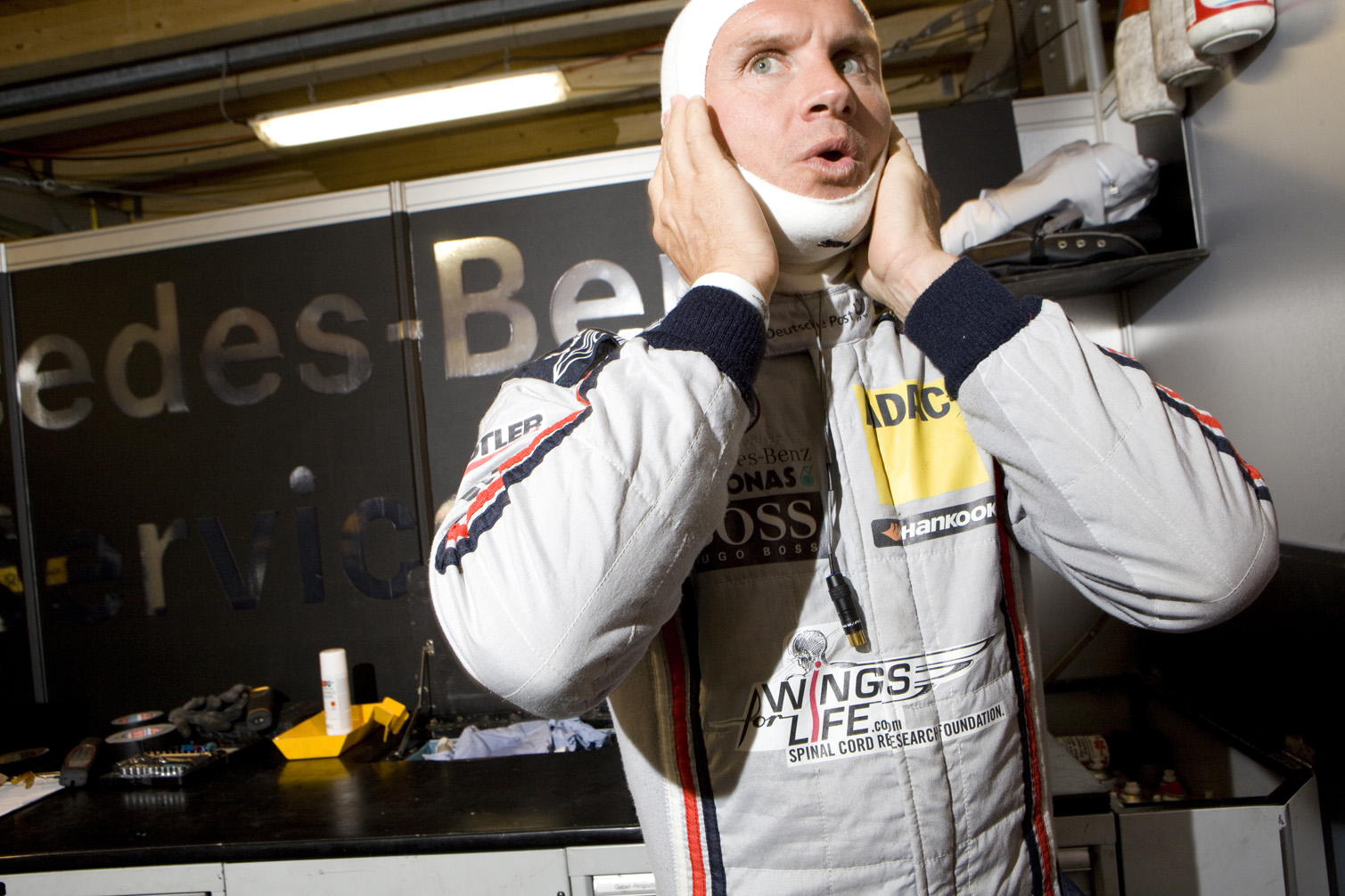 David Coulthard prepares for racing at the DTM series in Germany