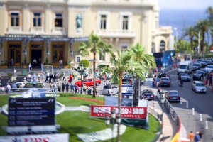 Tilt shift photographs taken around Monaco while filming video during the Grand Prix