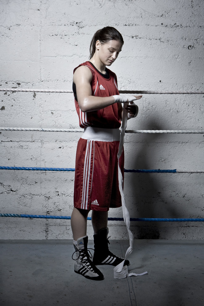 From - KATIE TAYLOR - Olympic Champion and boxing superstar, shot at her dads gym in Bray