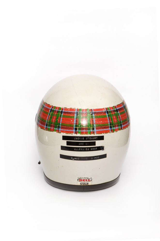 Jackie Stewart's orignal crash helmet