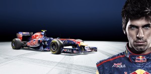 Formula One driver Jaime Alguersuari signature card for the Toro Rosso team