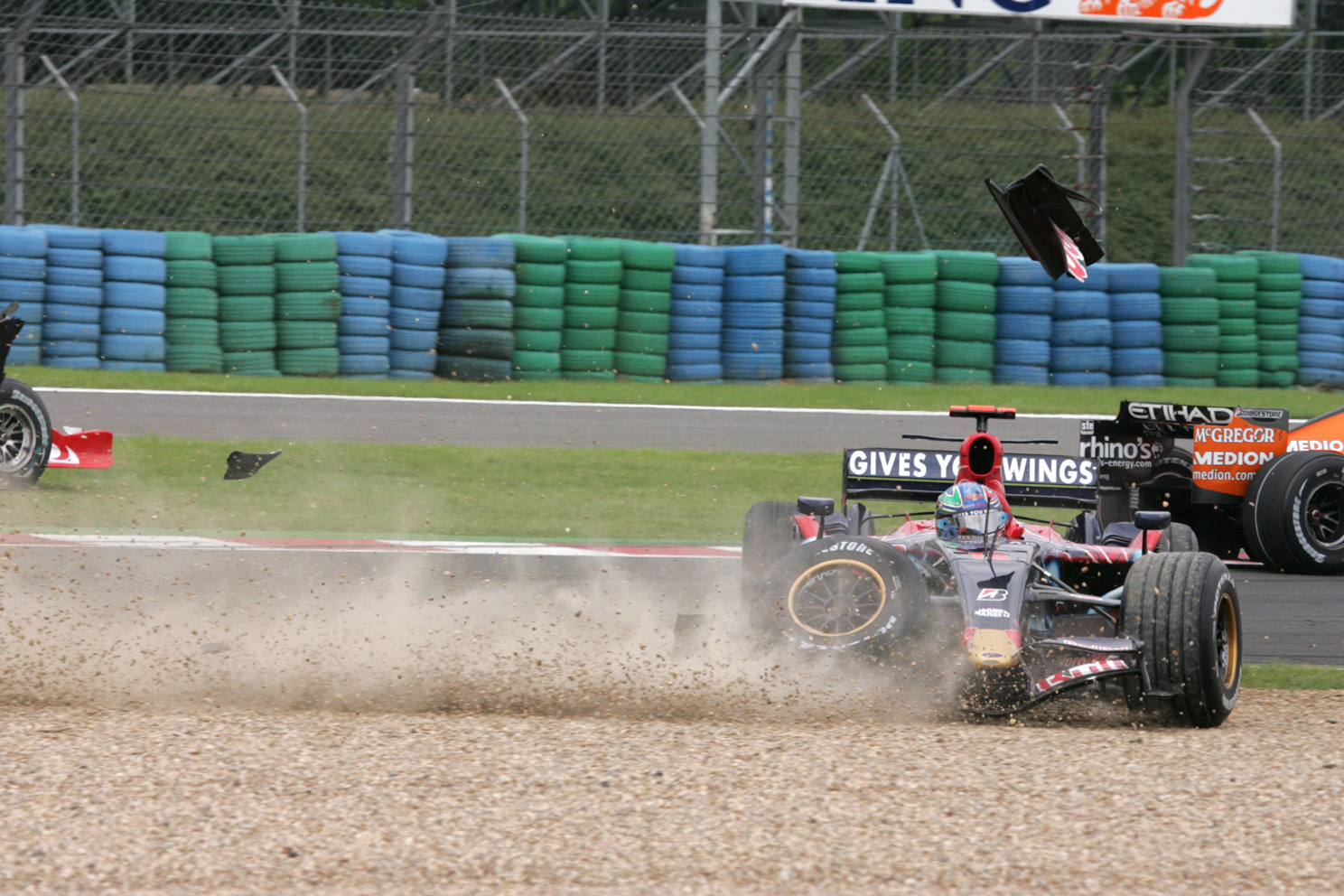 Liuzzi skids off the Magny Cours track