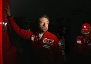 Jean Todt enters the Ferrari motor home
