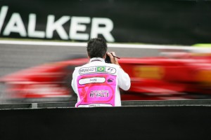 Formula one Photographic legend Rainer Schlegelmilch shoots the action at the Brazilian Grand Prix 2008 