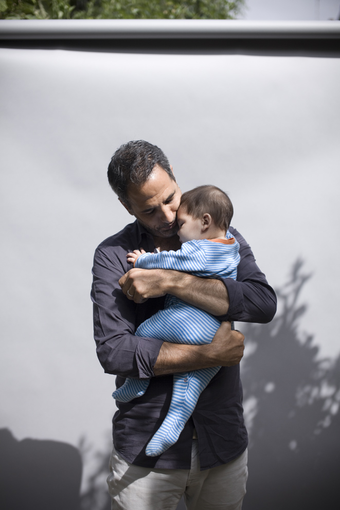 Cookery writer and chef-patron, Yotam Ottolenghi with his son Max