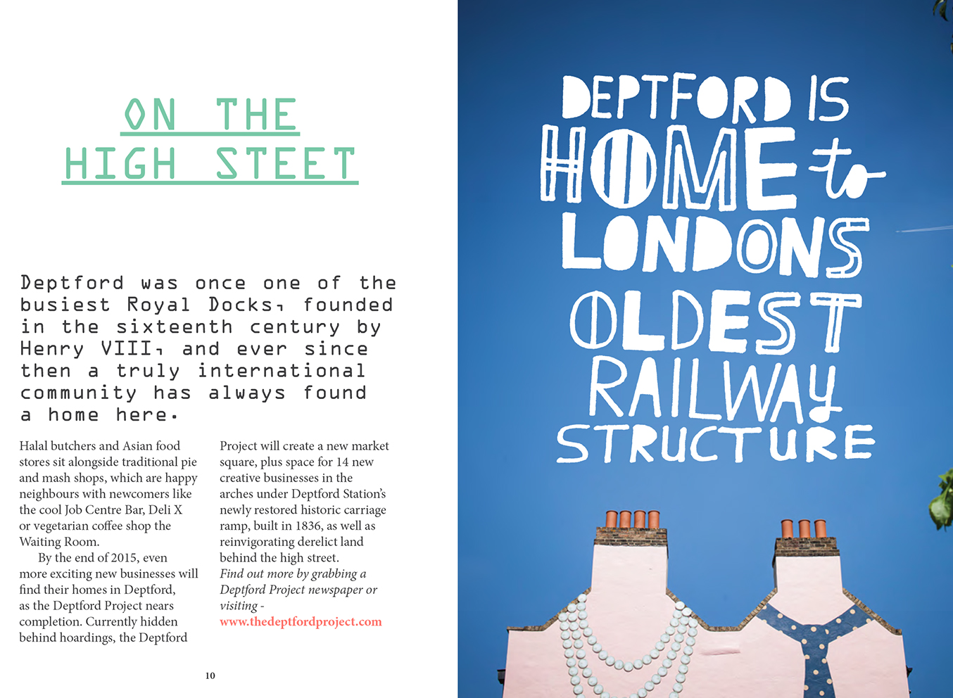 Pocket sized booklet about the Deptford Markets, distributed to 20,000 market goers and bargain hunters across London. Part of The Deptford Project.